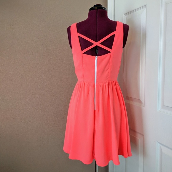 NWT C. Luce Neon Pink Mini Dress - Picture 5 of 7